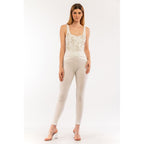 Elisabetta Franchi Beige Polyester Jumpsuit - Eljoys Fashion 