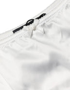Dolce & Gabbana White Silk Stretch Mid Waist Brief Panty Underwear