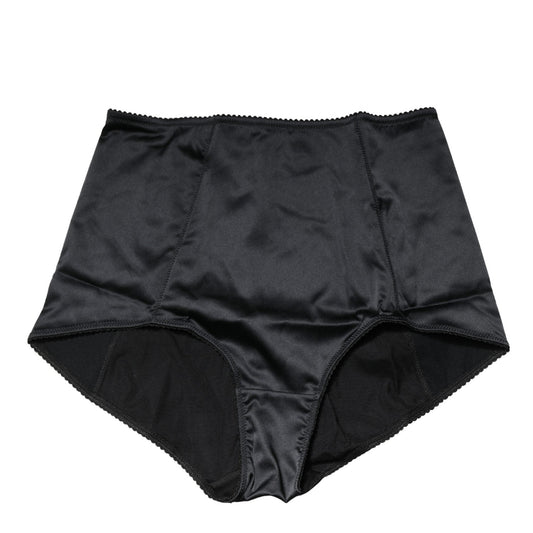 Dolce & Gabbana Black Silk Blend High Waist Girdle Panty Underwear
