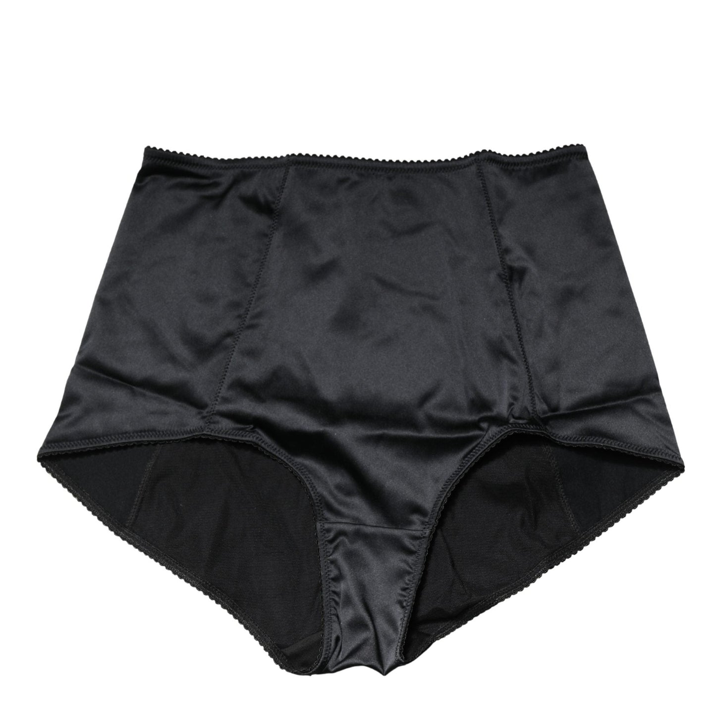 Dolce & Gabbana Black Silk Blend High Waist Girdle Panty Underwear