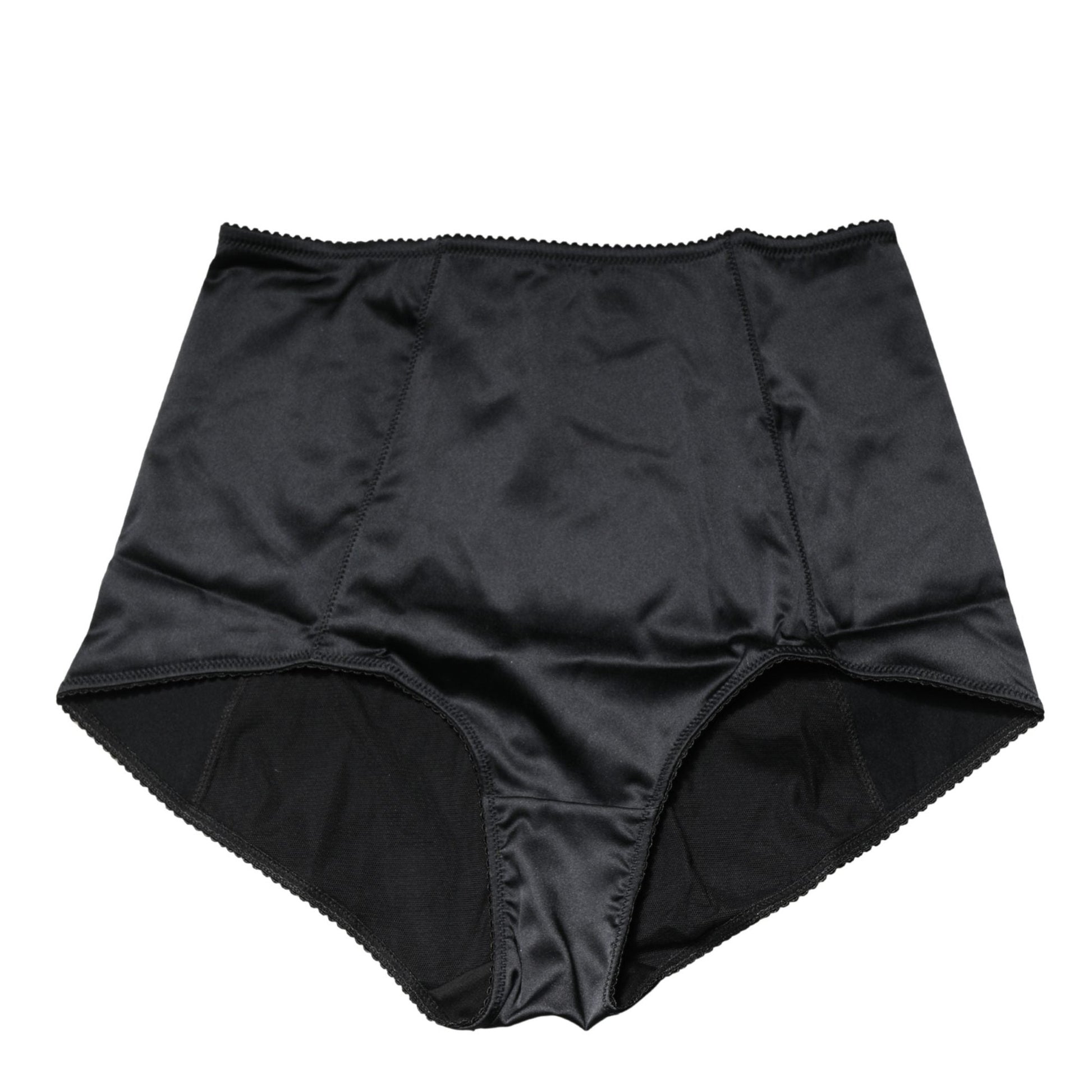 Dolce & Gabbana Black Silk Blend High Waist Girdle Panty Underwear