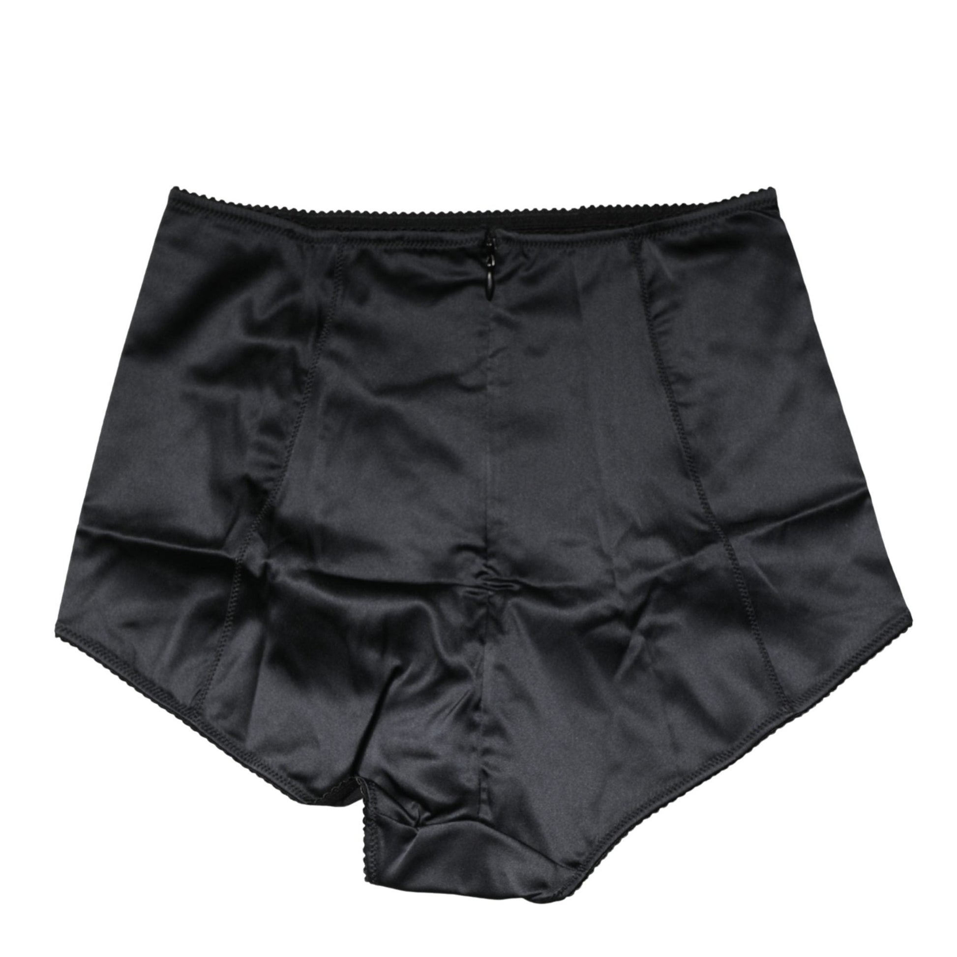 Dolce & Gabbana Black Silk Blend High Waist Girdle Panty Underwear