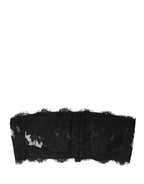 Dolce & Gabbana Black Lace Bandeau Bra Tube Top Underwear