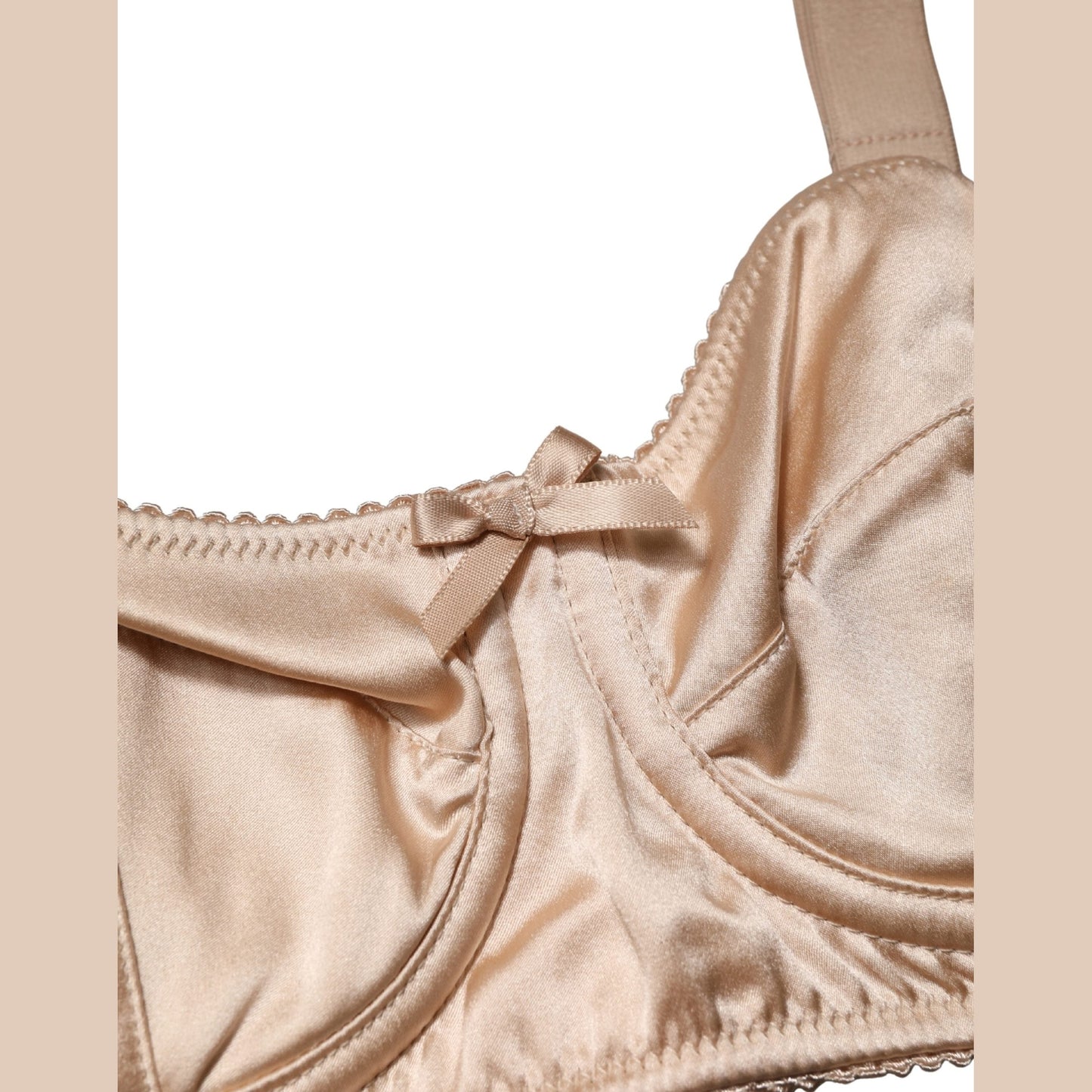 Dolce & Gabbana Beige Semi-Pad Underwire Balconette Bra Underwear