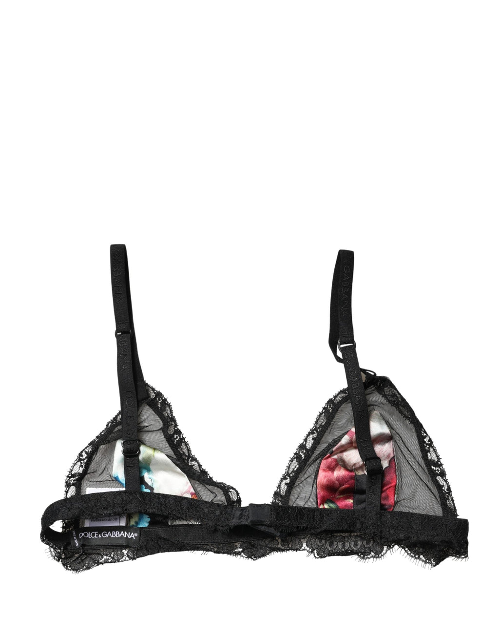Dolce & Gabbana Black Floral Soft Cup Triangle Bra Underwear - Eljoys Fashion 