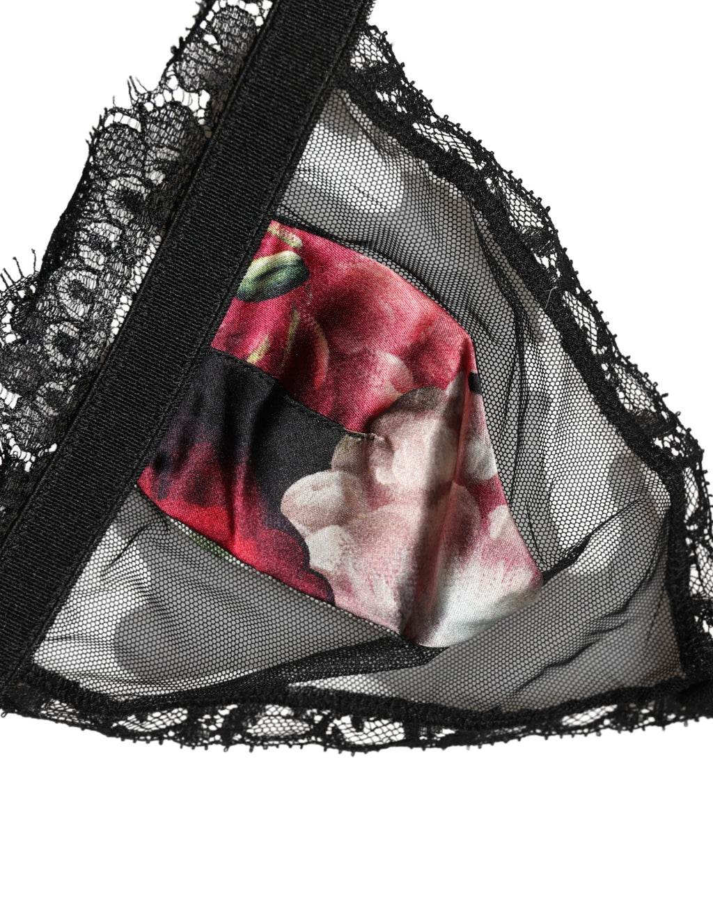 Dolce & Gabbana Black Floral Soft Cup Triangle Bra Underwear - Eljoys Fashion 