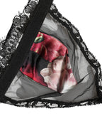 Dolce & Gabbana Black Floral Soft Cup Triangle Bra Underwear - Eljoys Fashion 