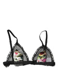 Dolce & Gabbana Black Floral Soft Cup Triangle Bra Underwear - Eljoys Fashion 