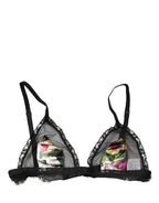 Dolce & Gabbana Black Floral Soft Cup Triangle Bra Underwear - Eljoys Fashion 