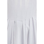 Max Mara White Cotton Casual Dress
