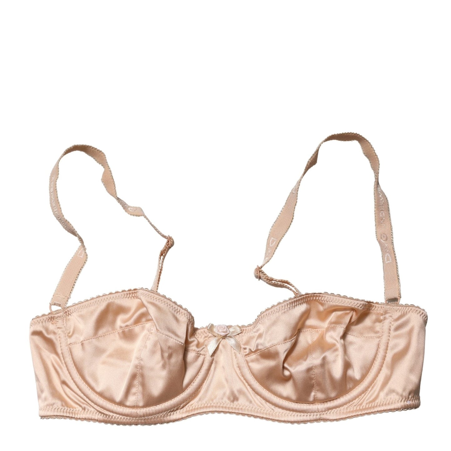 Dolce & Gabbana Beige Semi-Pad Underwire Balconette Bra Underwear