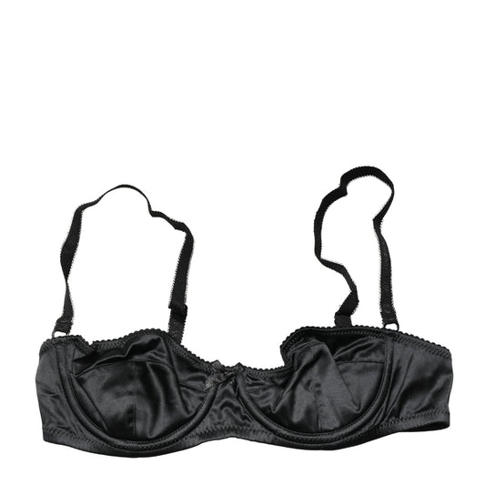 Dolce & Gabbana Black Semi-Pad Underwire Balconette Bra Underwear