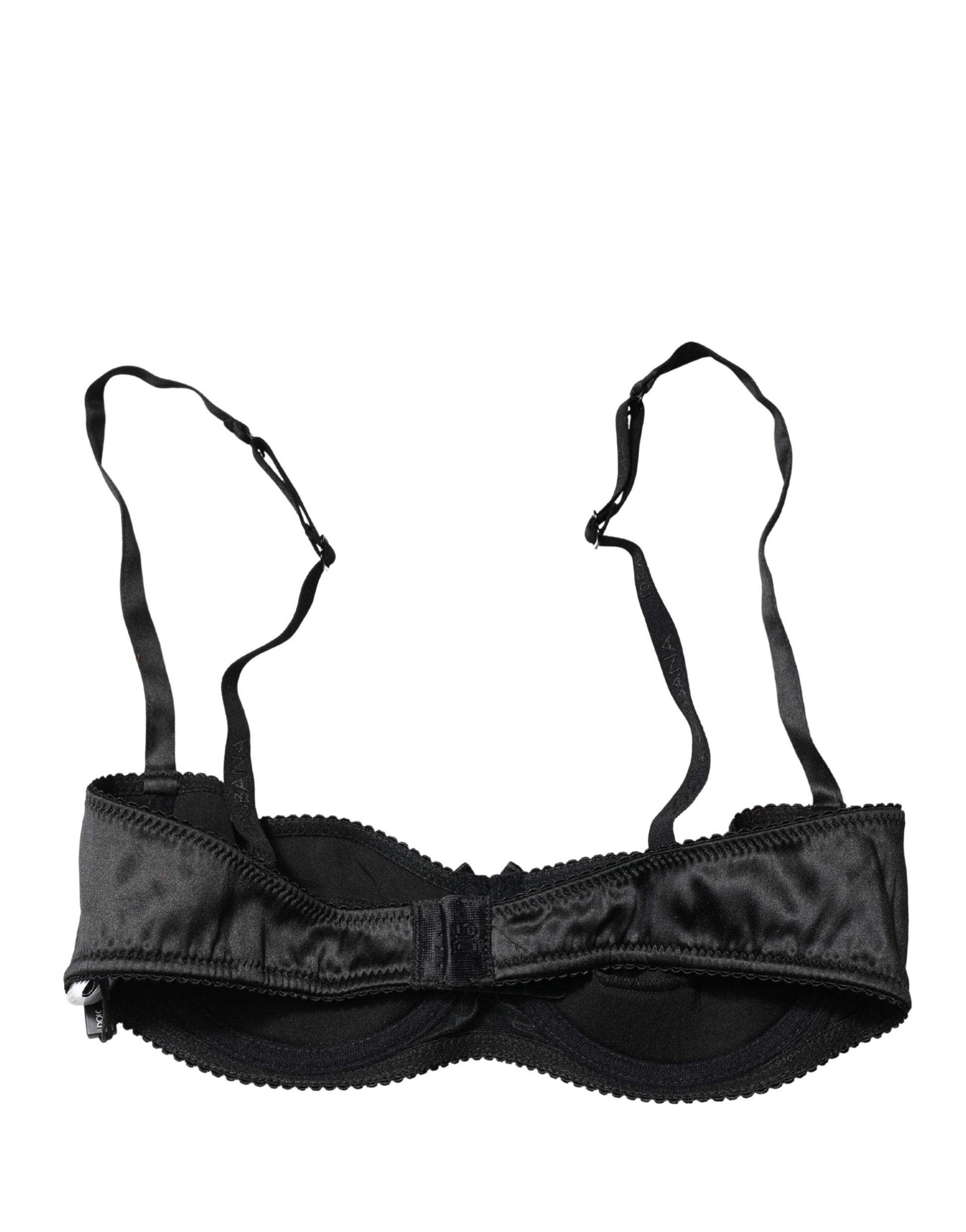 Dolce & Gabbana Black Semi-Pad Underwire Balconette Bra Underwear