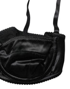 Dolce & Gabbana Black Semi-Pad Underwire Balconette Bra Underwear