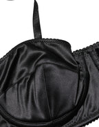 Dolce & Gabbana Black Semi-Pad Underwire Balconette Bra Underwear