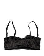 Dolce & Gabbana Black Semi-Pad Underwire Balconette Bra Underwear