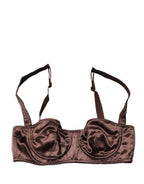 Dolce & Gabbana Brown Semi-Pad Underwire Balconette Underwear