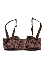 Dolce & Gabbana Brown Semi-Pad Underwire Balconette Underwear