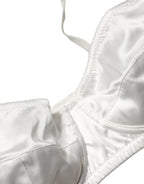 Dolce & Gabbana White Semi-Pad Underwire Balconette Underwear