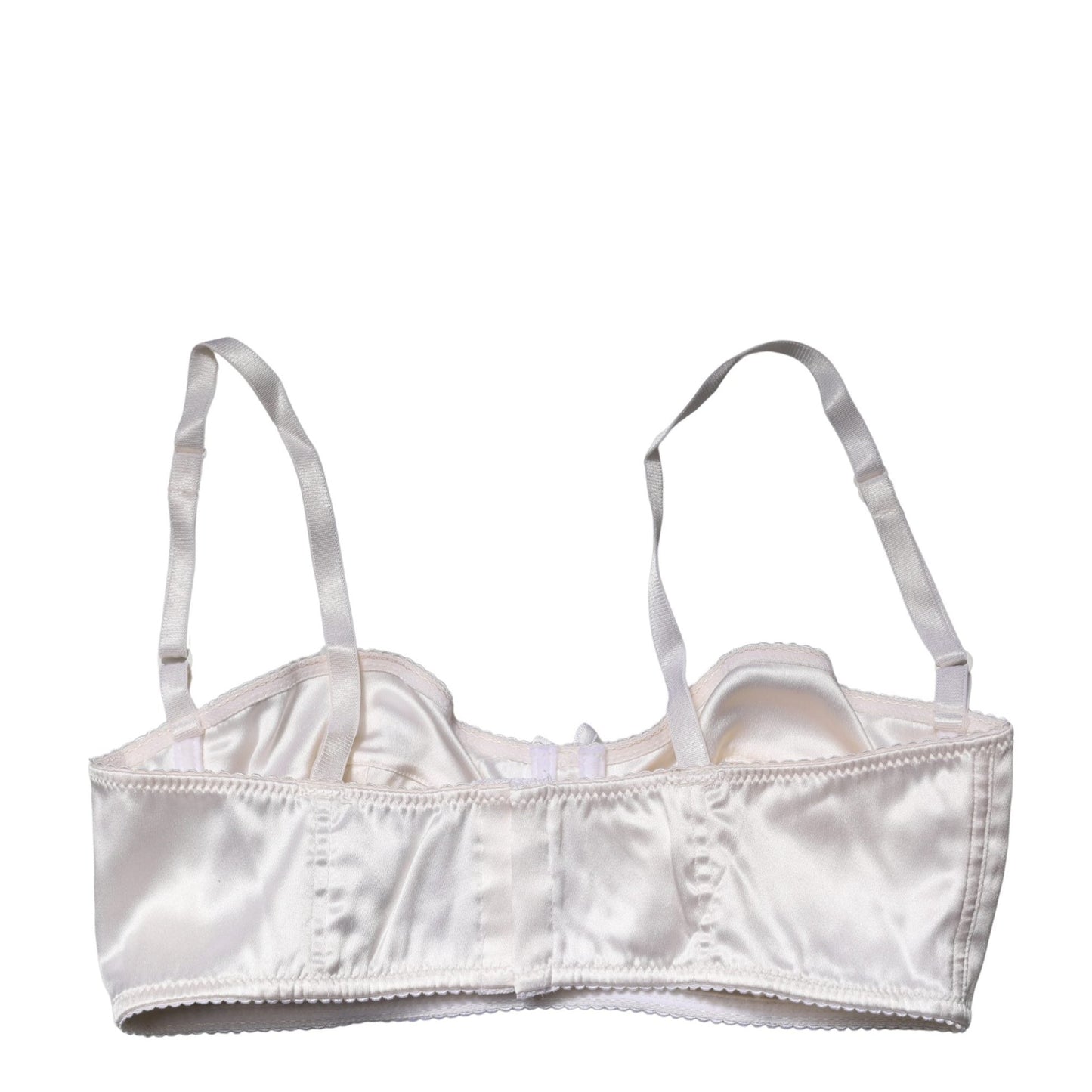 Dolce & Gabbana White Semi-Pad Underwire Balconette Bra Underwear