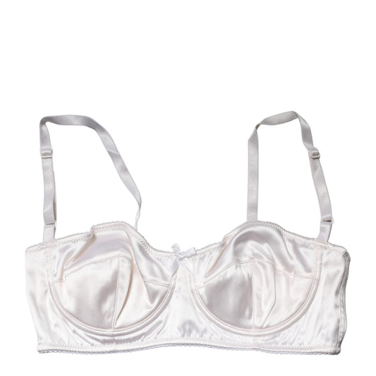 Dolce & Gabbana White Semi-Pad Underwire Balconette Bra Underwear