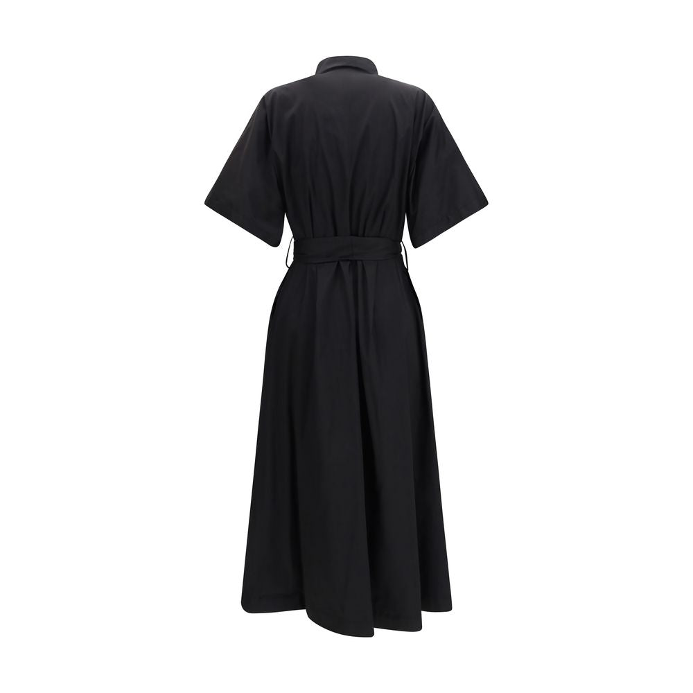 Ella Black Cotton Casual Dress Ella