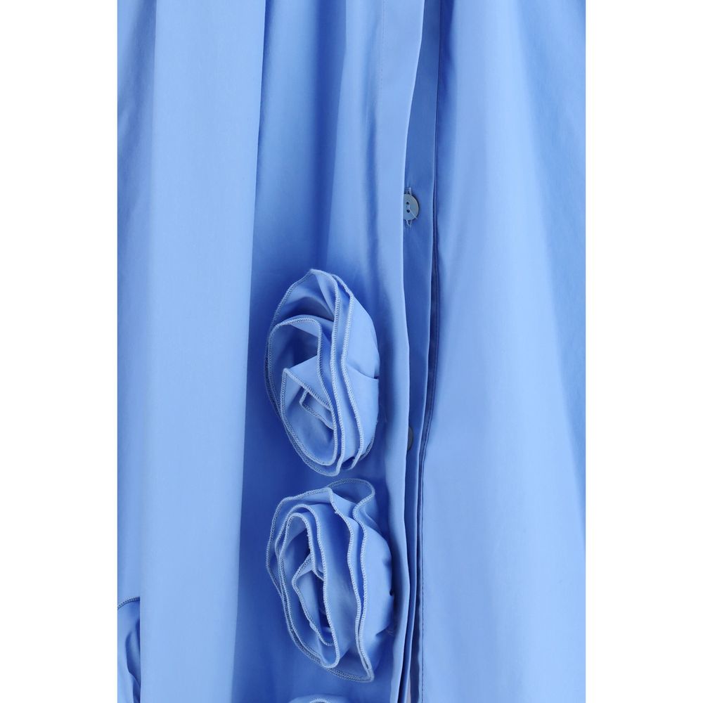 Ella Blue Cotton Casual Dress Ella