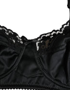 Dolce & Gabbana Black Semi-Pad Underwire Balconette Bra Underwear