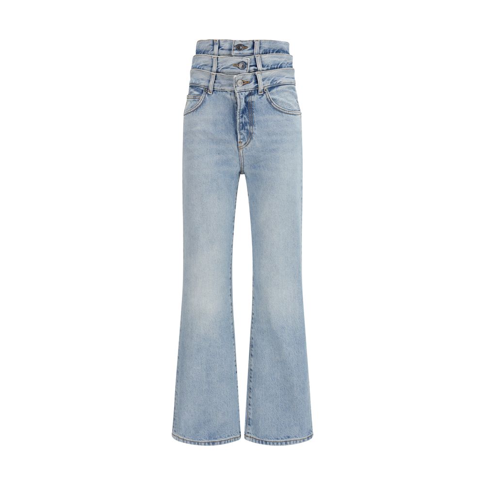 Fiorucci Blue Cotton Flared Jeans Fiorucci