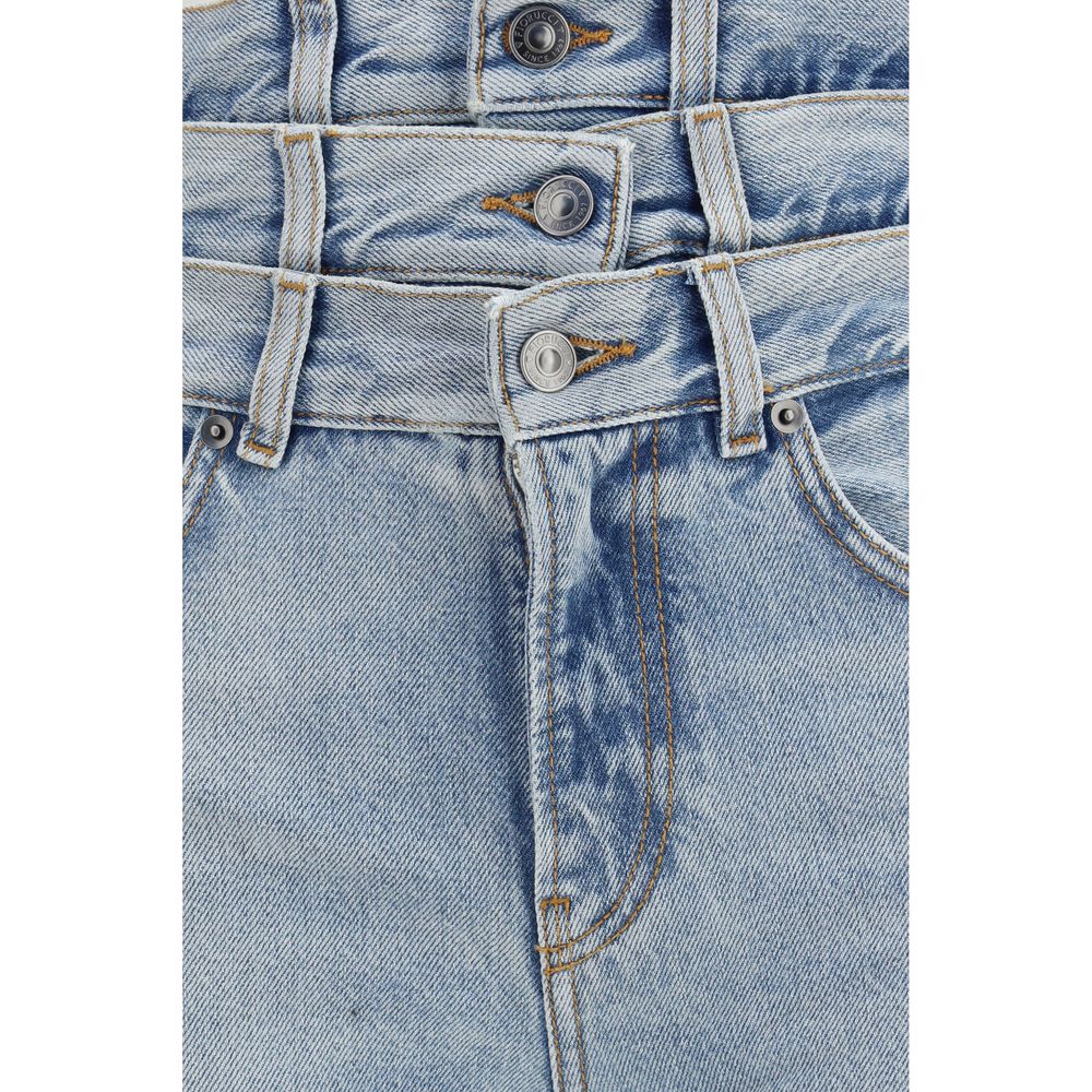 Fiorucci Blue Cotton Flared Jeans Fiorucci