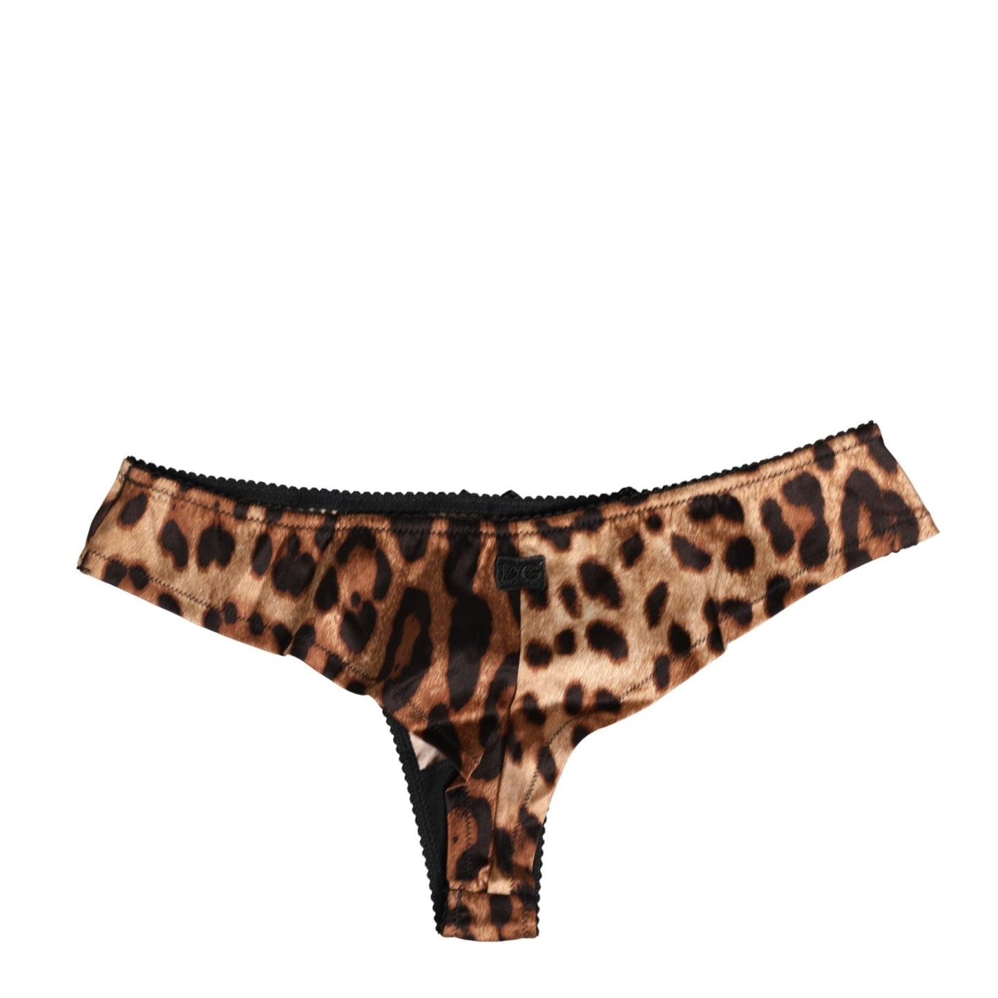 Dolce & Gabbana Black Brown Leopard Mid Waist Brief Panty Underwear