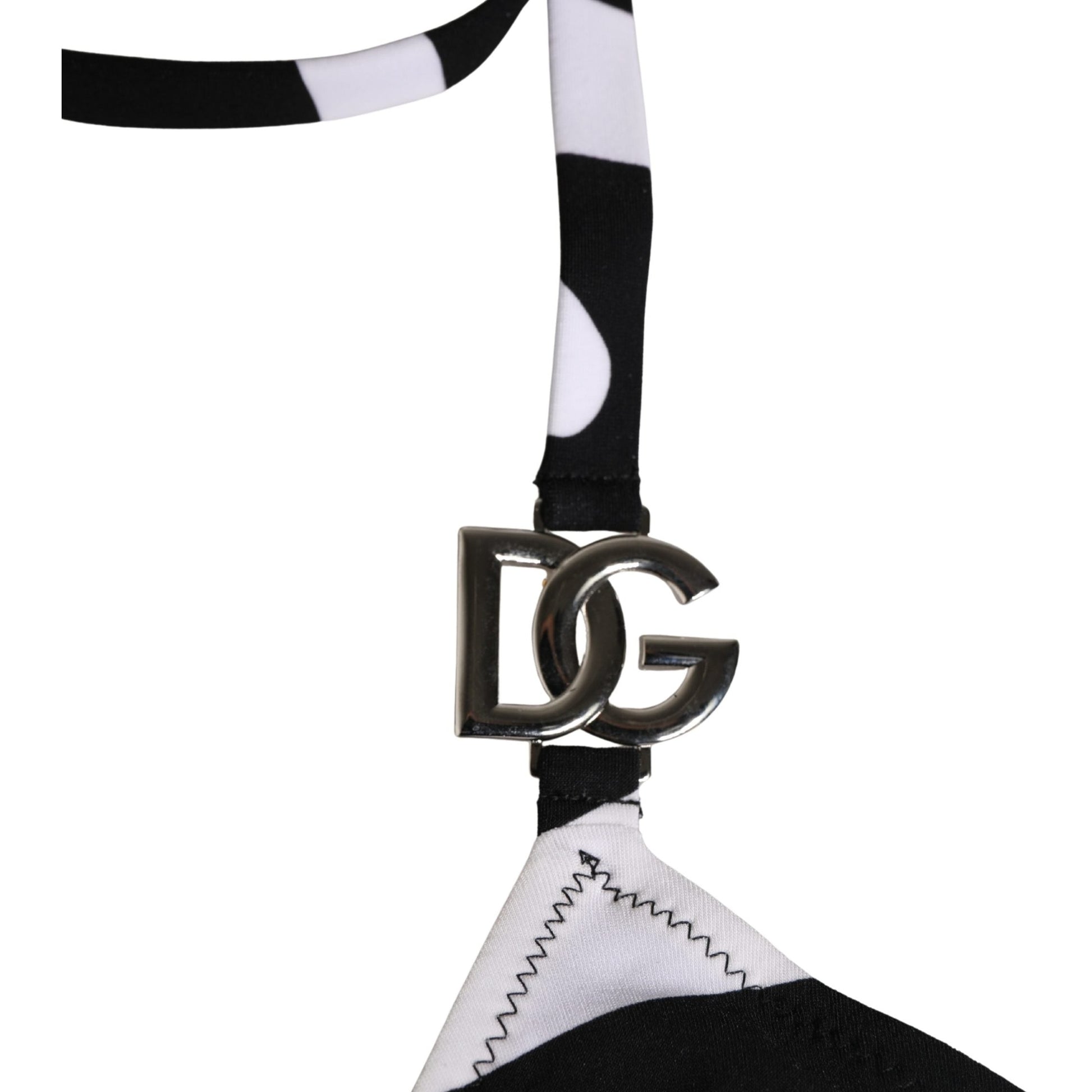 Dolce & Gabbana Black White Zebra Bikini Top Bottom Swimwear Dolce & Gabbana