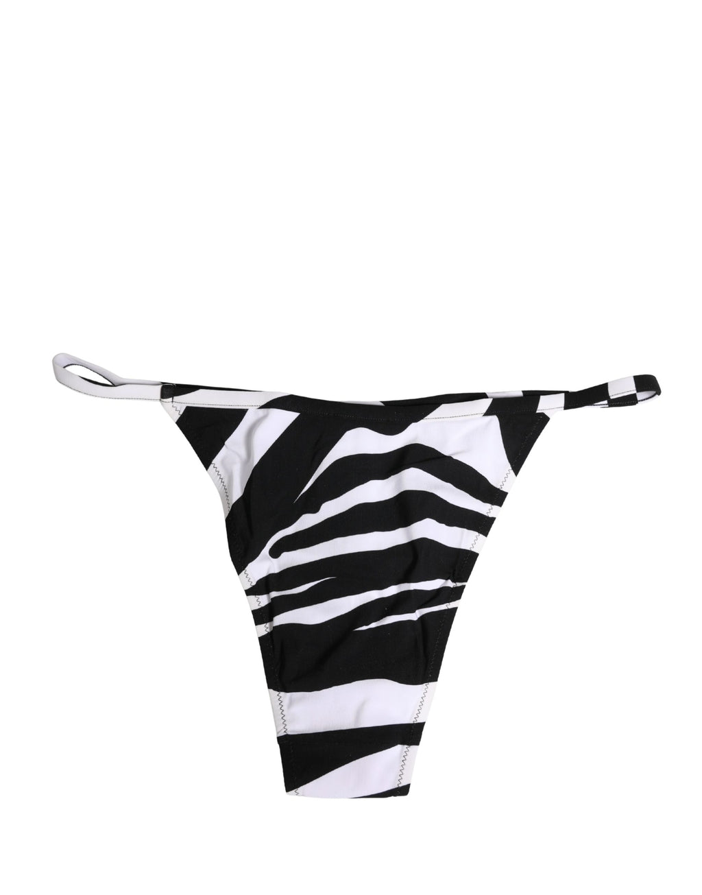 Dolce & Gabbana Black White Zebra Bikini Top Bottom Swimwear - Eljoys Fashion 