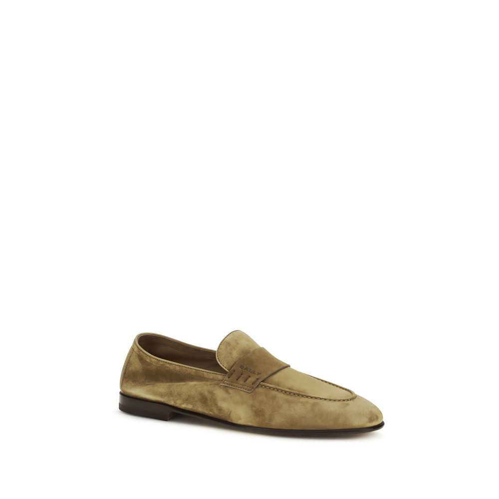 Bally Beige Calf Leather Bos Taurus Slip-On Loafers Bally