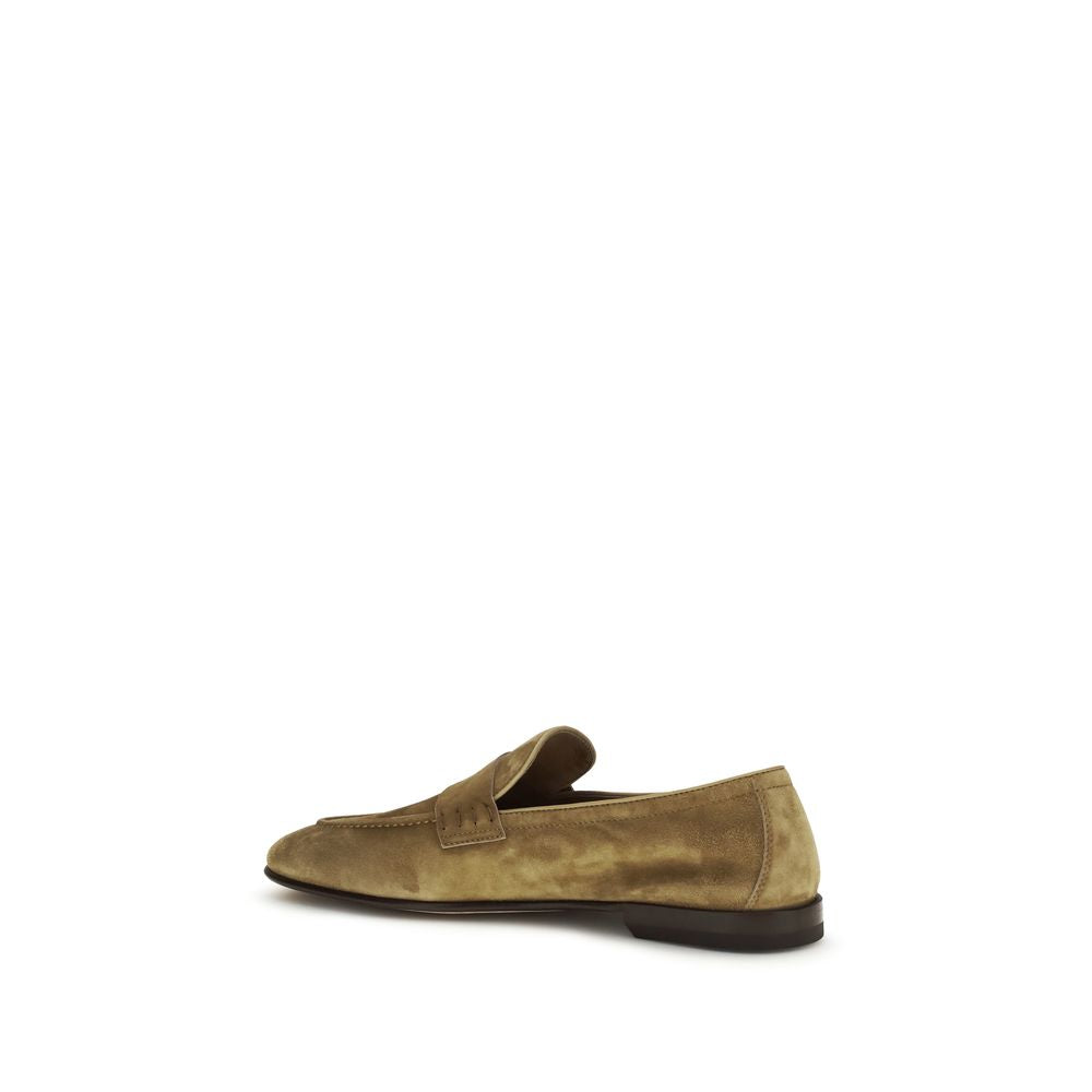 Bally Beige Calf Leather Bos Taurus Slip-On Loafers Bally