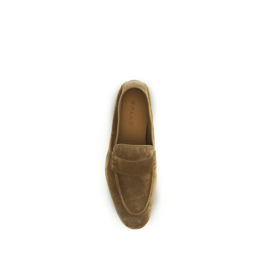 Bally Beige Calf Leather Bos Taurus Slip-On Loafers Bally