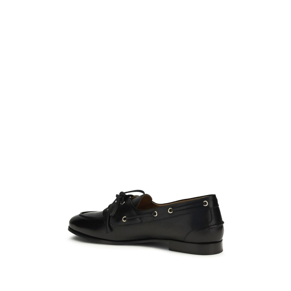 Bally Black Buffalo Leather Slip-On Loafers Bally