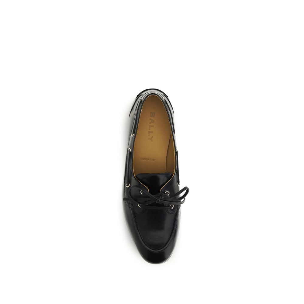 Bally Black Buffalo Leather Slip-On Loafers Bally