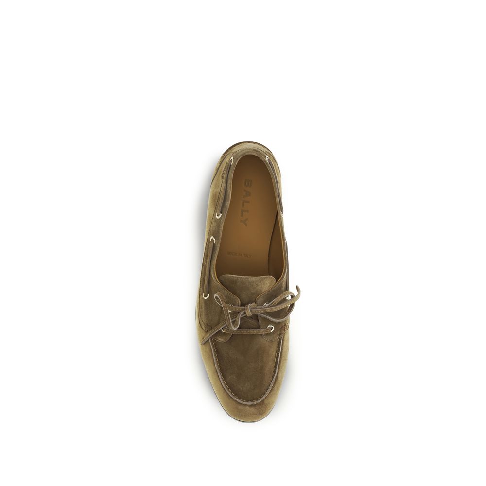 Bally Beige Buffalo Leather Slip-On Loafers Bally