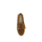 Stuart Weitzman Brown Calf Leather Bos Taurus Slip-On Loafers