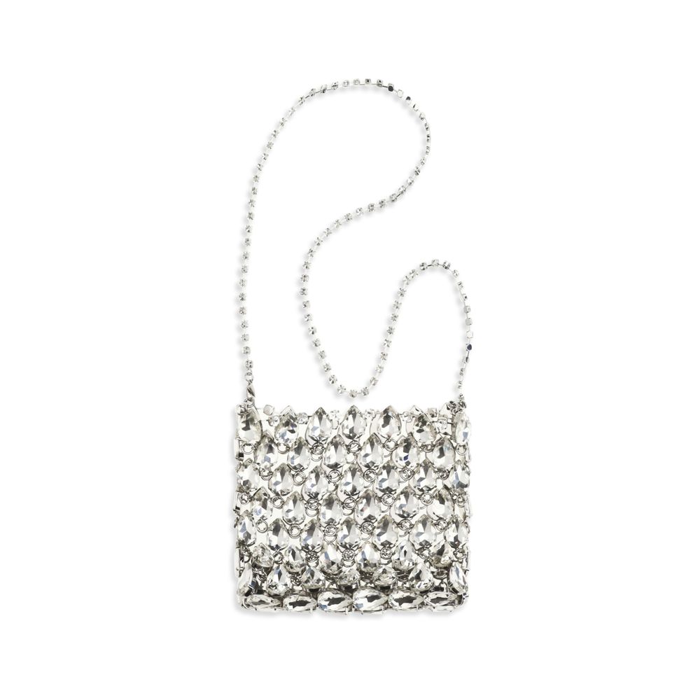 Self-Portrait Silver Polyester Shoulder Bag Self-Portrait