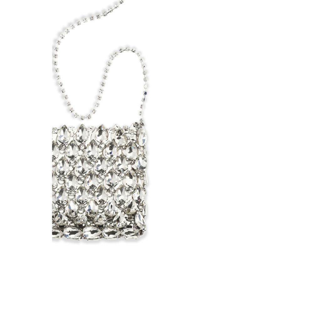 Self-Portrait Silver Polyester Shoulder Bag Self-Portrait
