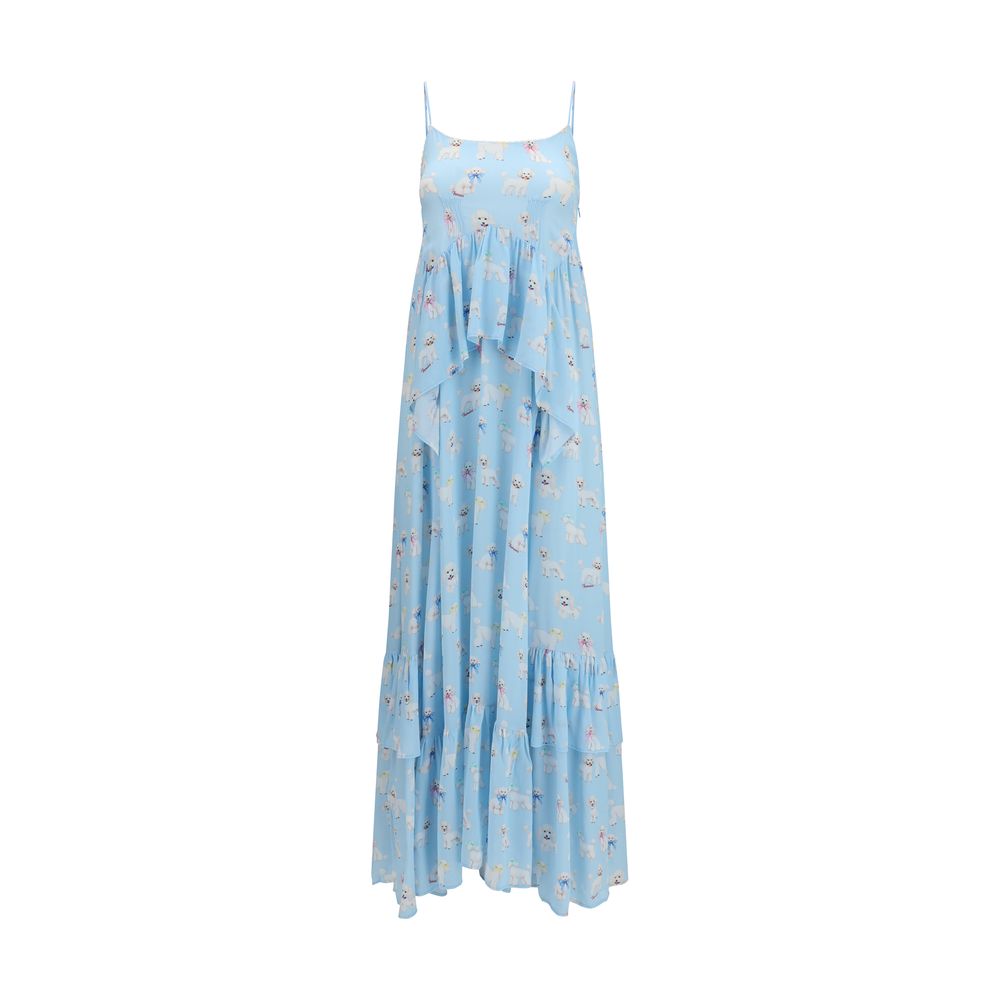 Fiorucci Blue Viscose Long Dress Fiorucci
