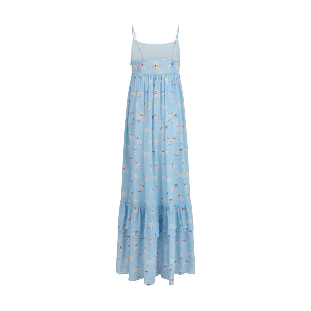 Fiorucci Blue Viscose Long Dress Fiorucci