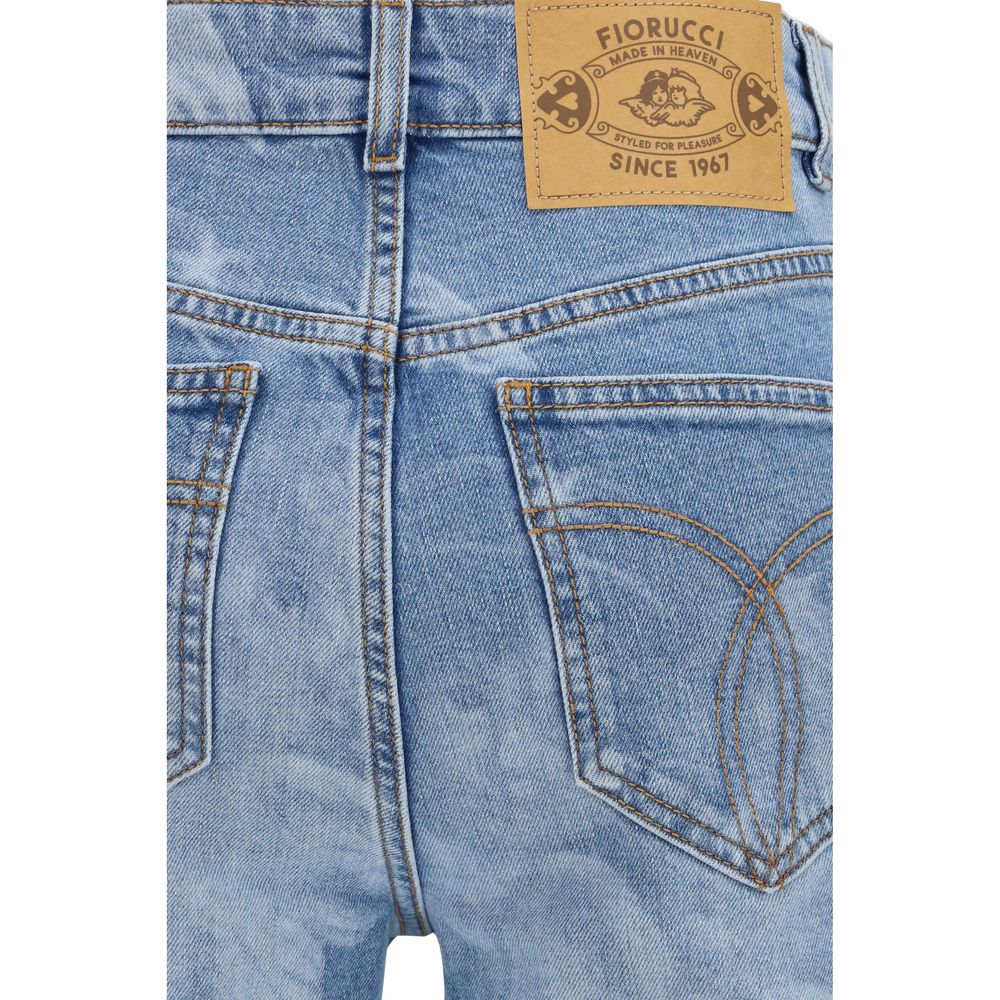 Fiorucci Blue Cotton Flared Jeans Fiorucci