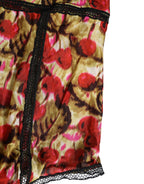 Roberto Cavalli Multicolor CherryPrint Lace Bodysuit Underwear