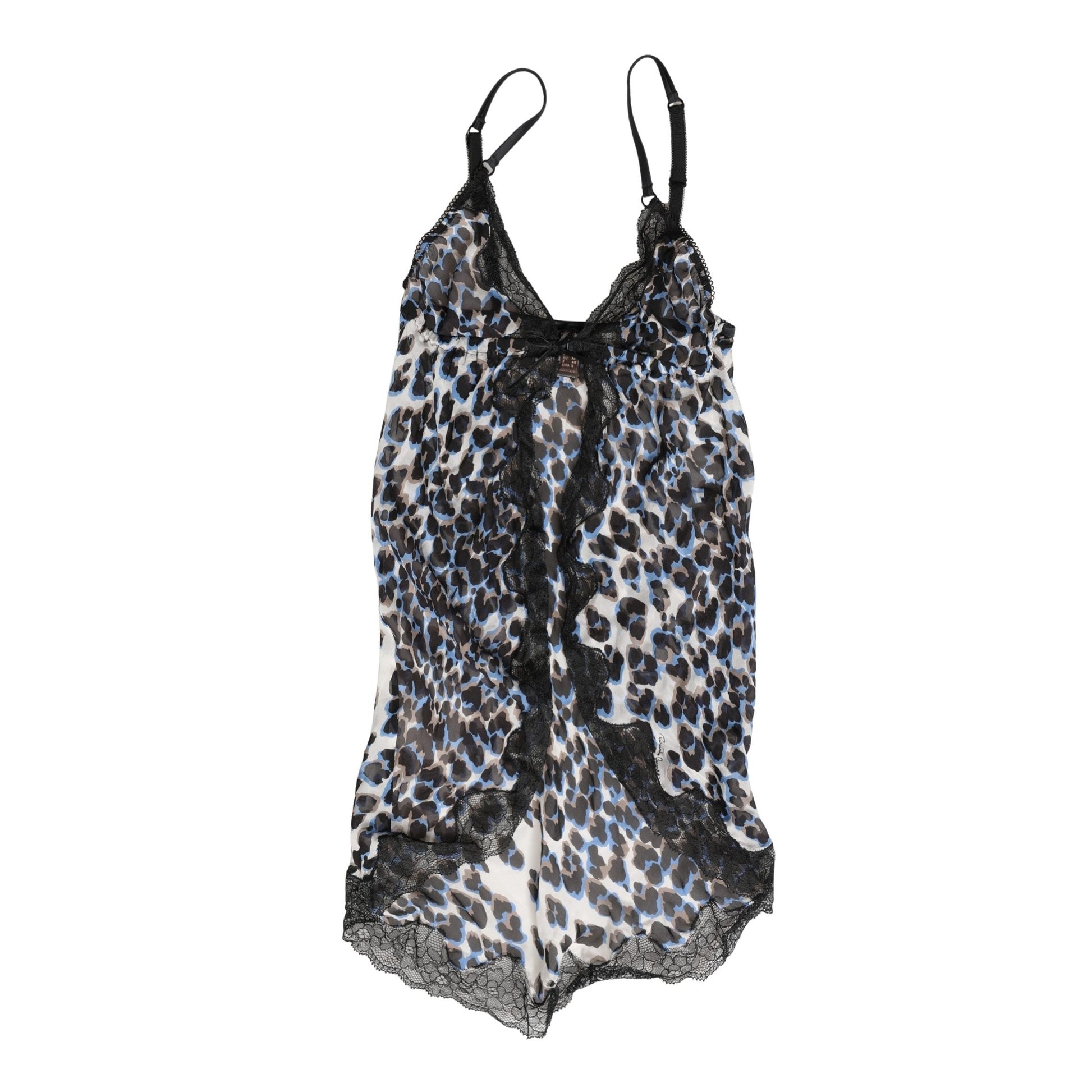 Roberto Cavalli Multicolor Leopard Babydoll Chemise Underwear