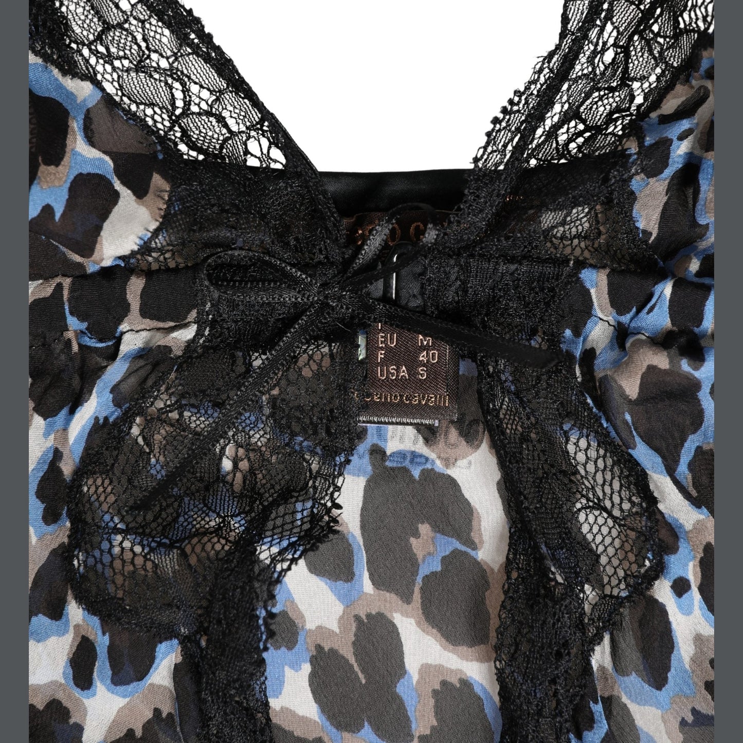 Roberto Cavalli Multicolor Leopard Babydoll Chemise Underwear