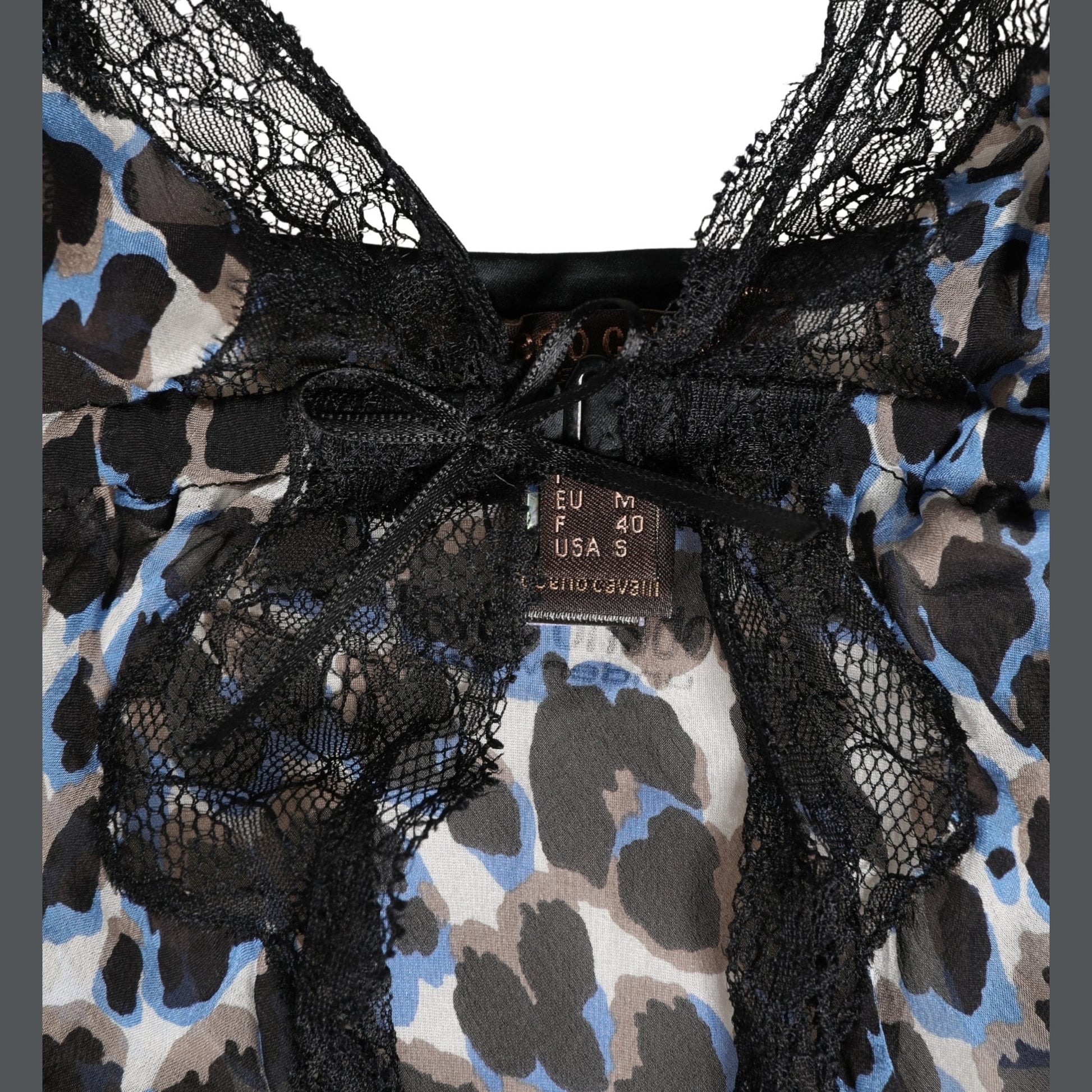 Roberto Cavalli Multicolor Leopard Babydoll Chemise Underwear