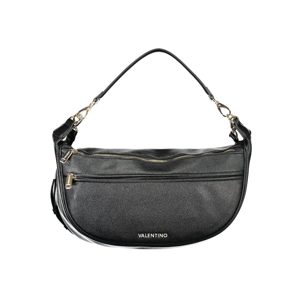 Mario Valentino Nero women's polyurethane bag with sleek design, featuring a structured shape and subtle logo accents.